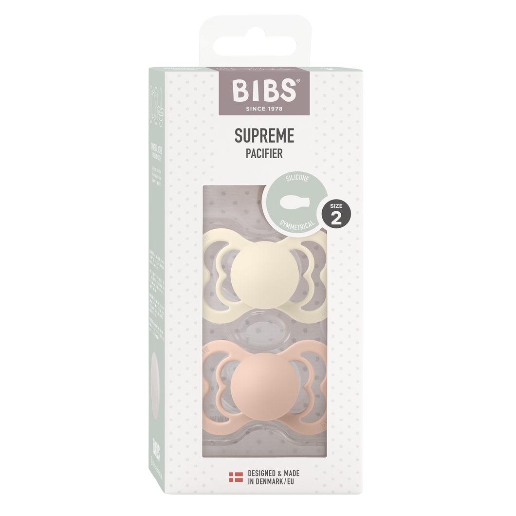 Chupete BIBS Supreme Blush / Látex de marmota 6-36 meses, 4 unidades. 