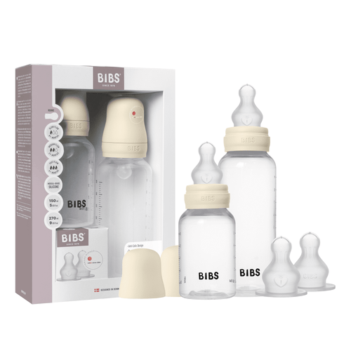 Baby Bottle Grow and Flow Set 150ml/270ml Silicone - Ivory