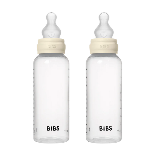 Baby Bottle Complete Set 270ml 2 Pack Silicone - Ivory