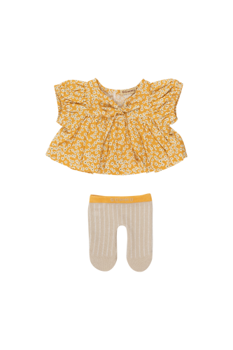 GOMMU Yellow Flowers - Dress & Tights