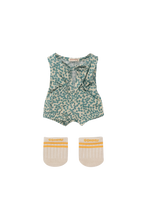 GOMMU Green Flowers - One-Piece & Socks
