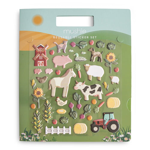 Mushie Reusable Sticker Kit - Farm