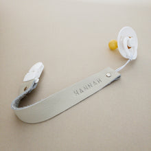 Personalised Leather Paci Clip